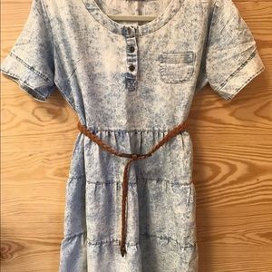Acid Washed Denim Dress
